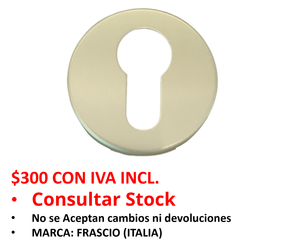 ROSETA SEGURIDAD 50mm ALUMINIO F2 (Venta hasta agotar stock)