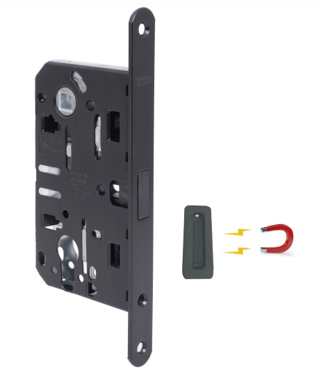 CERRADURA DE SEGURIDAD MAGNETICA L4 POLARIS (Puertas Interiores) BLACK MATT (ITALIA)