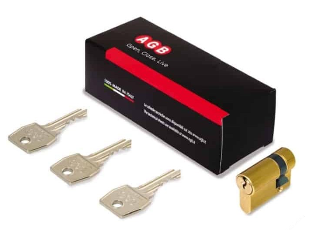 MEDIO CILINDRO SERIE 600  (LLAVE POR UN LADO) 40MM BRONCE (ITALIA)AMAESTRABLE E IGUALABLE