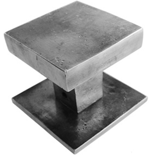 POMO CUADRADO 1623 PLATA ANTIGUO