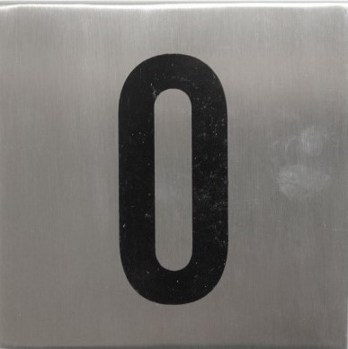 SEÑALETICA NÚMERO 0 CUADRADO (Venta hasta agotar stock)